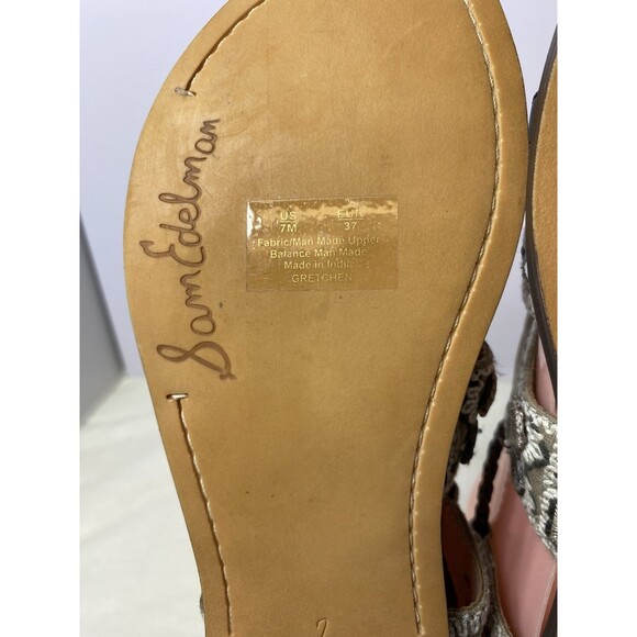 Sam Edelman Gray Gretchen Embellished Wrap Boho Gladiator Sandals Size 7 - Picture 6 of 7